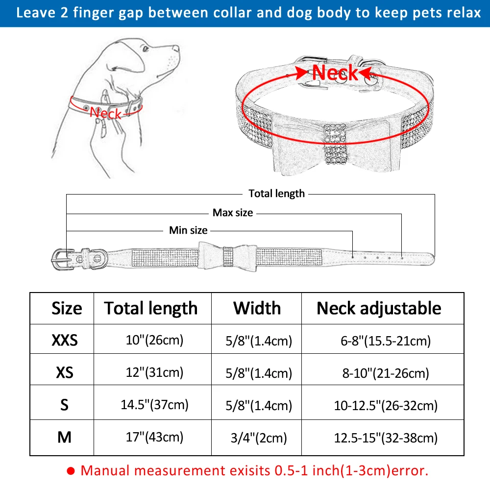 Замшевый ошейник Стразы для собак блестящий хрустальный галстук бабочка