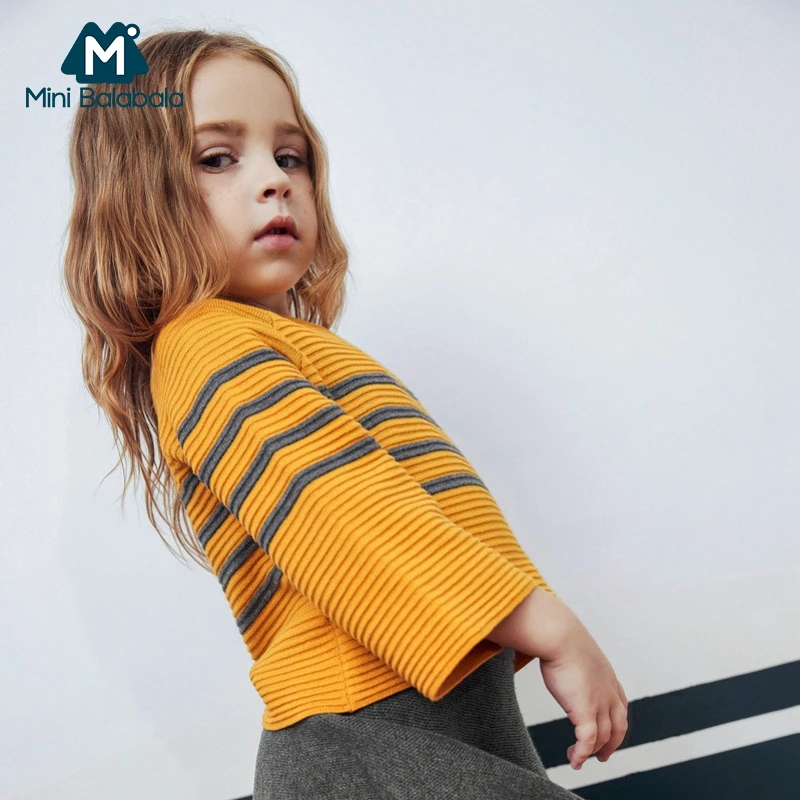 Мини Balabala/Детский комплект из 2 предметов для девочек трикотажный свитер в