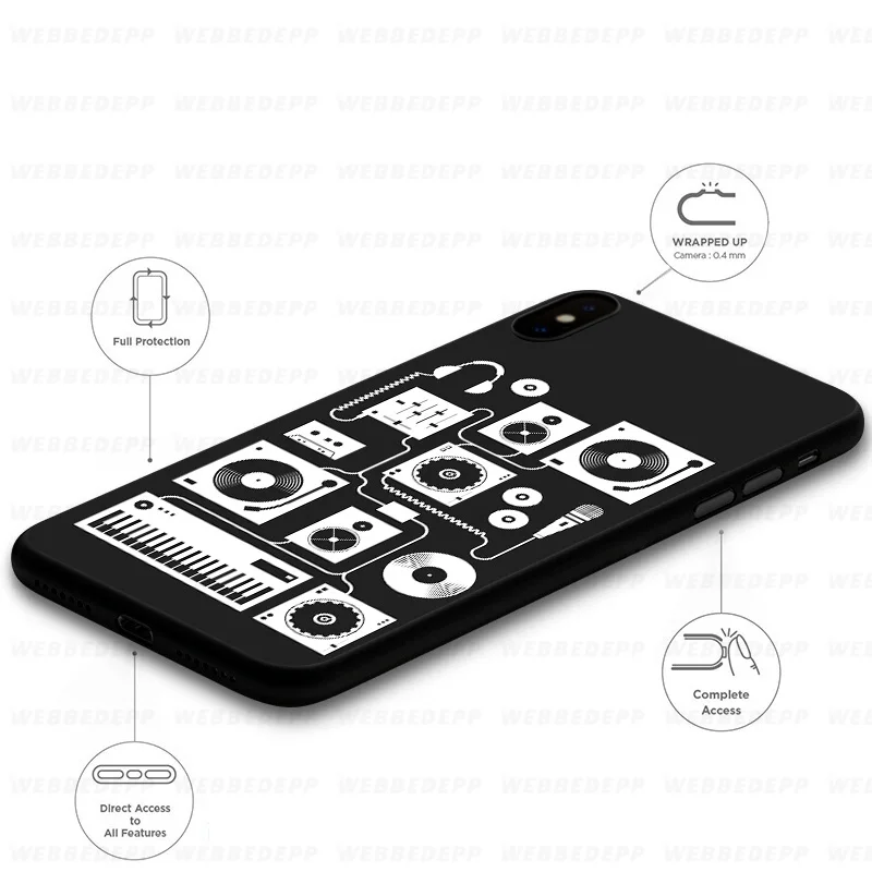 WEBBEDEPP DJ музыкальный фонограф мягкий чехол для Samsung Galaxy S10 S10e S9 S8 Plus S7 S6 Edge &amp J6 2018 Note
