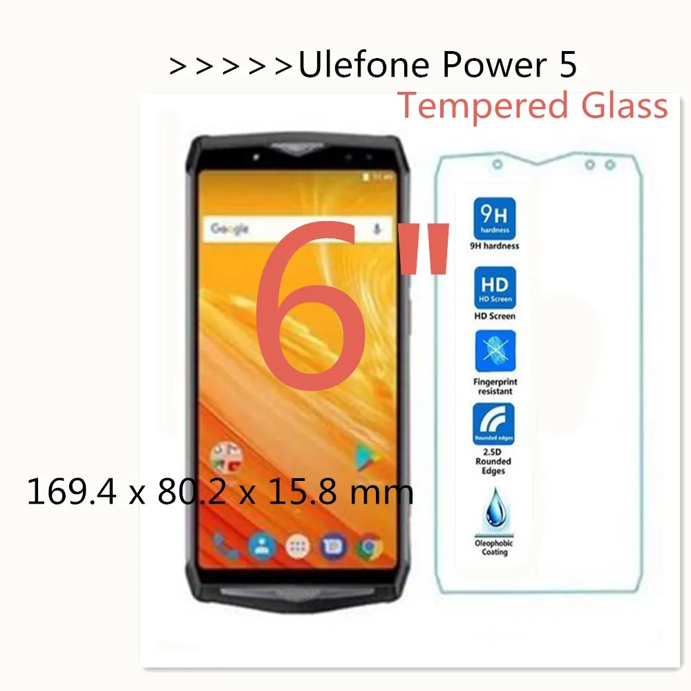 Закаленное стекло для Ulefone Power 5S 9H 2.5D Высококачественная Взрывозащищенная