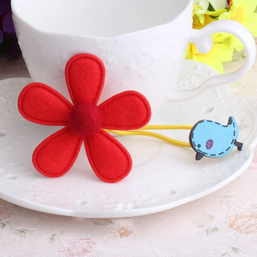 Резинки для волос с подсолнечником и птицами аксессуары девочек эластичные