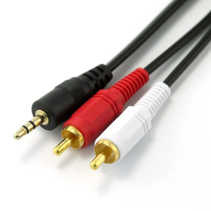 3 5 мм штекер для AV 2 RCA стерео музыкальный аудио кабель AUX Mp3 4 Pod телефона ТВ