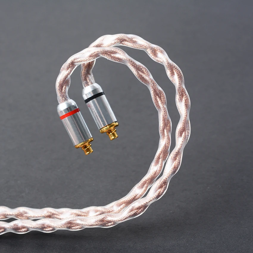 Ручной работы DIY 7N 8 ядер Медь серебристый MMCX обновления Hifi кабель для наушников