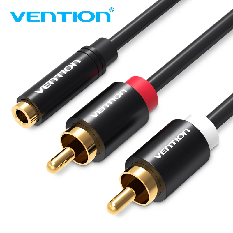 Аудиокабель Vention с гнездом 3 5 мм на штекер 2RCA сплиттер RCA Y образный кабель для