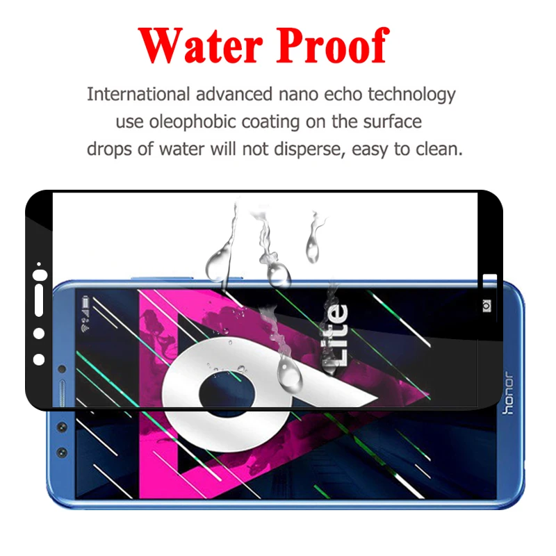 Полное покрытие Защитное стекло для huawei honor 9 lite защита экрана light lite9 huaweii honer tremp