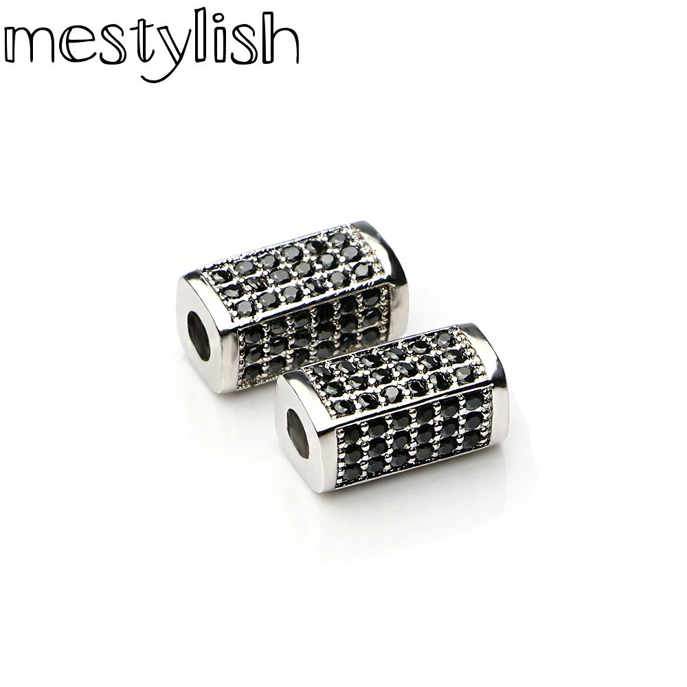 Мода 2017 цилиндрические трубчатые металлические блестящие бусины браслет