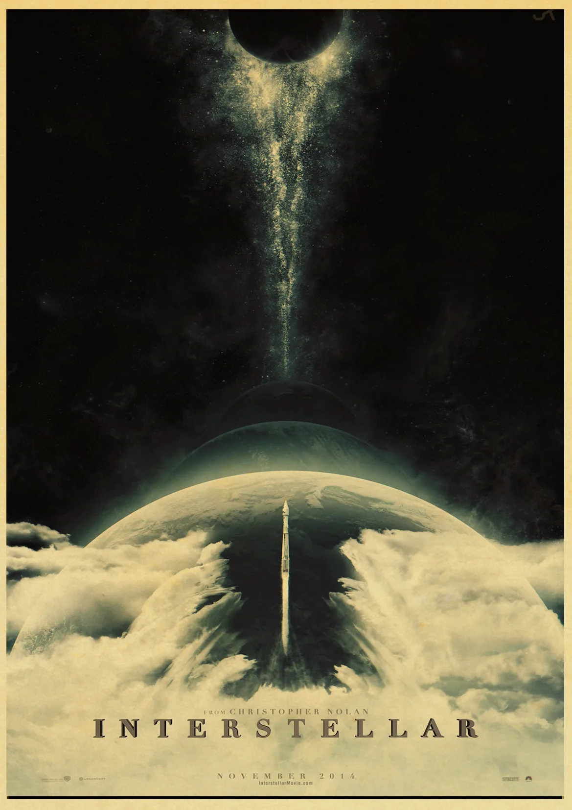 D131 Movie Poster Interstellar Posters Wall Stickers Retro Poster Prints High Definition For Living Room Home Decals - Цвет: D131