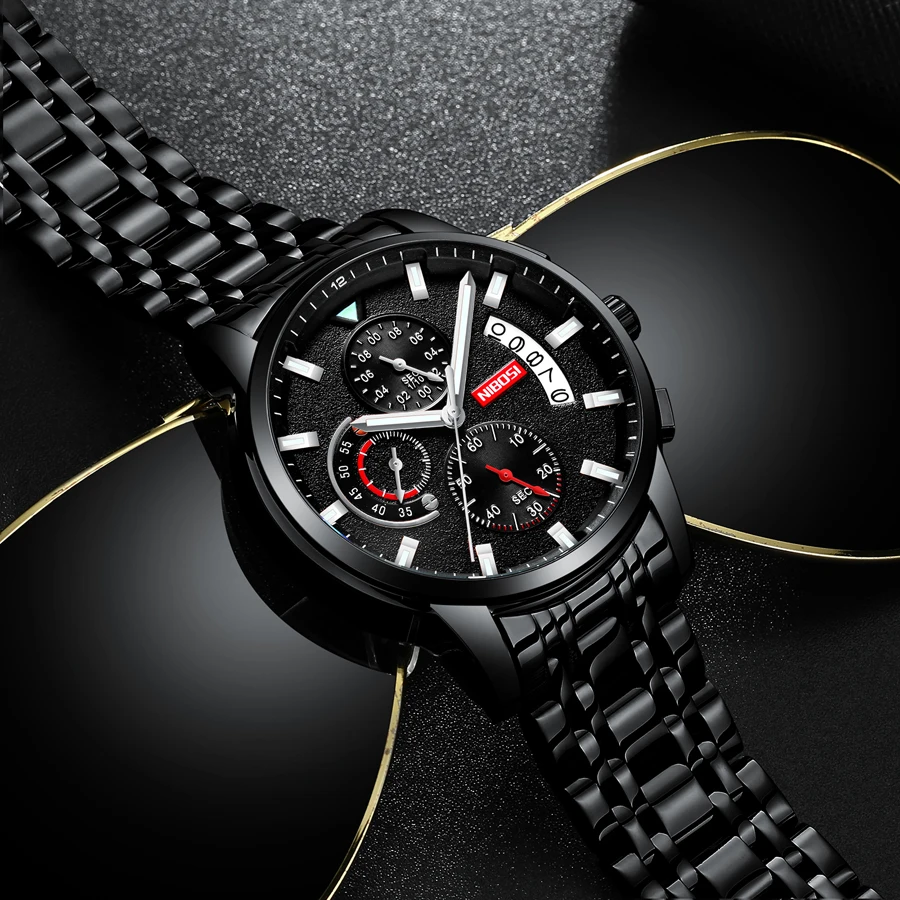 

NIBOSI Mens Watches Top Brand Luxury Gold Watch Sport Men's Quartz Clock Waterproof Military Wrist Watch Relogio Masculino Saat