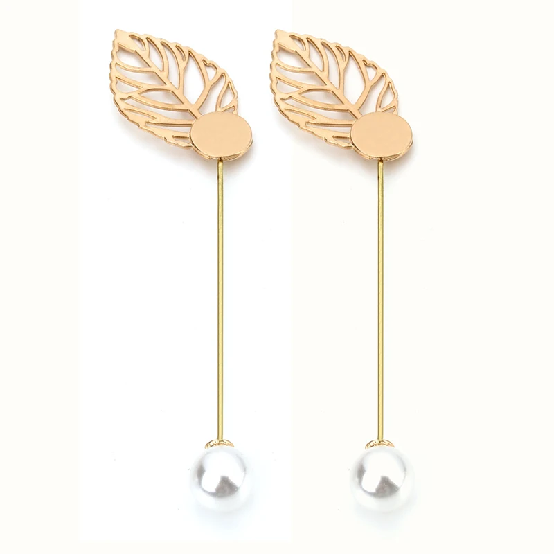 Брошь в форме листа с искусственным жемчугом 10 шт./лот | Украшения и аксессуары