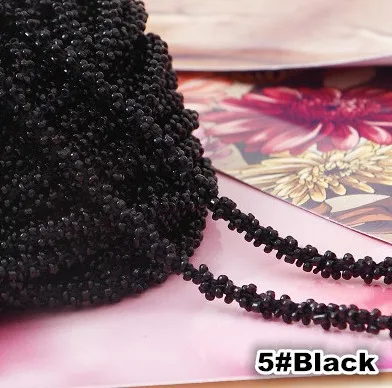 

5meters /lot Black Braid beads chain trim Sewing Accessories DIY Craft