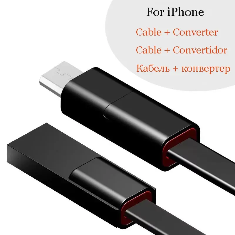 black for iOS Повторно использованный USB кабель регенерации Micro USB кабель Ремонтопригодный USB Type C кабель быстрое зарядное устройство для iPhone кабель Max redmi note 7 mi9 mi 9 - Цвет: black for iOS
