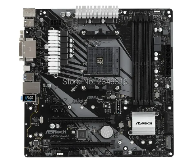 NEW For ASRock B450M Pro4-F Original Desktop Motherboard B450 Socket AM4 DDR4 SATA3 USB3.0 M.2 | Компьютеры и офис