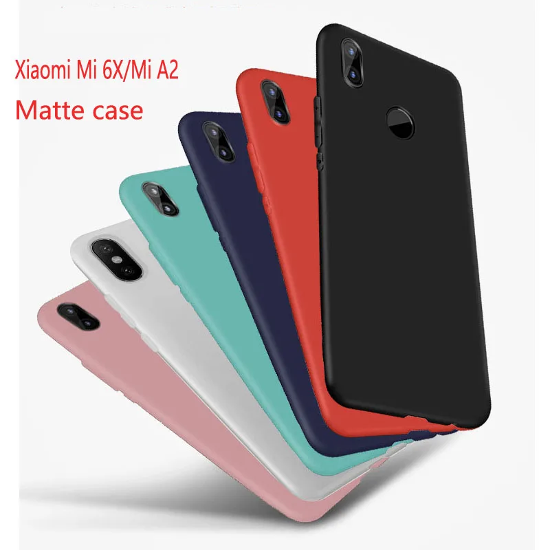 Чехол для Xiaomi Mi A2 lite прозрачный ТПУ и матовый мягкий чехол MiA2 задняя крышка