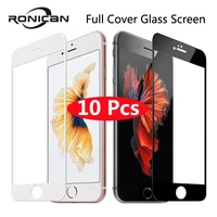 10pcs full cover tempered glass for iphone 7 8 plus screen protector protective film for iphone x xs 11 12 13pro max xr 5s 6s se