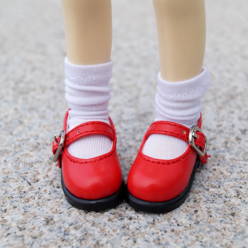 Фото Кукла BJD Красные туфли из искусственной кожи на плоской подошве для 1/4 1/6 11 &quot27 см