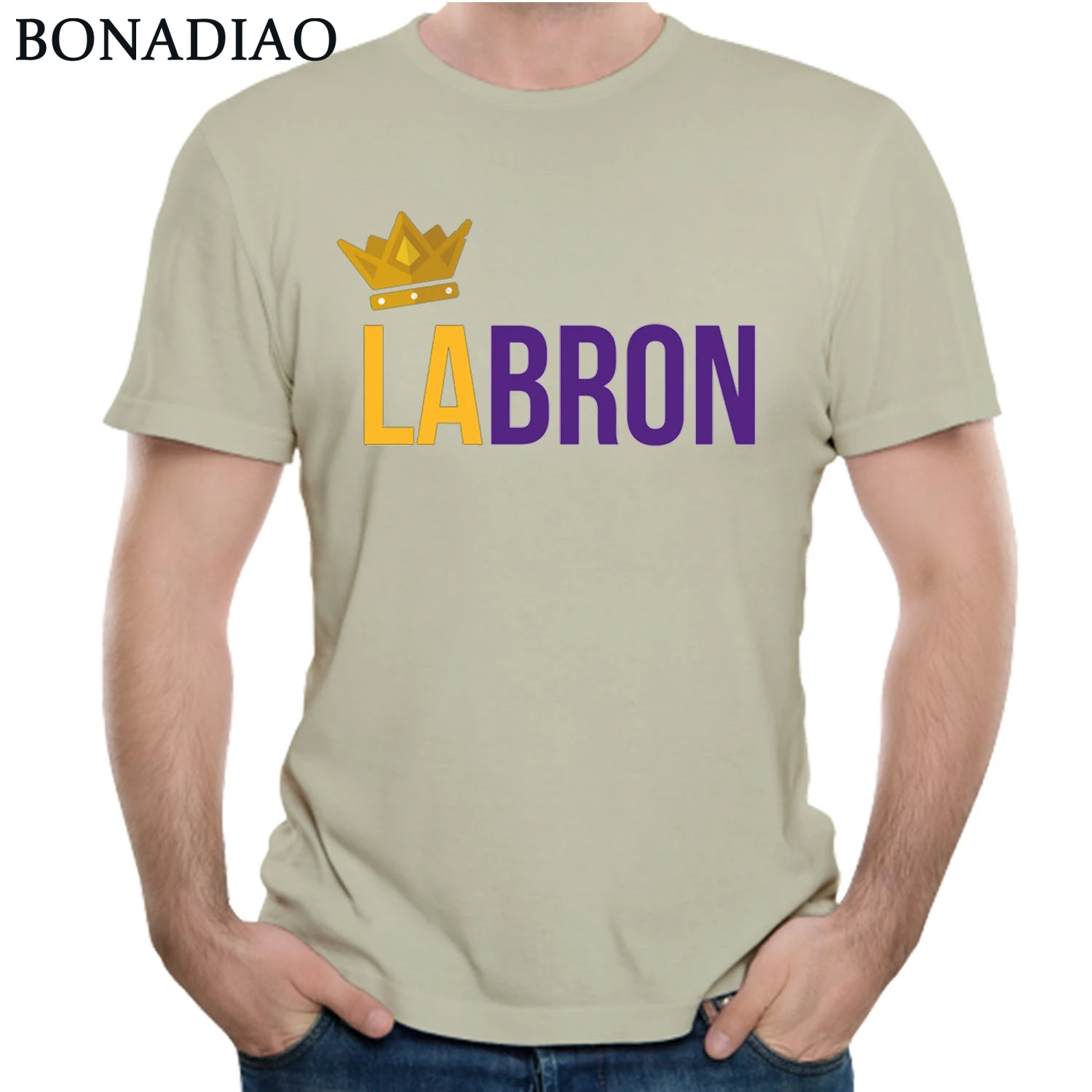 beige Awesome Lebron James Lakers, 3D принт, футболка для мужчин, лето, Новое поступление, Homme, футболки, круглый воротник, мужская рубашка - Цвет: beige