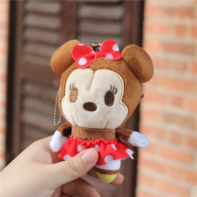 Disney Микки Мышь кукла AccessoriesToy Мультяшные Плюшевые Портмоне брелок леди мешок кулон Девушка подарок брелок Творческий ювелирные изделия - Цвет: D