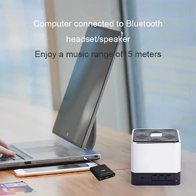 Музыкальный Аудио приемопередатчик 2 в 1 для портативного адаптера Plug and play Bluetooth 5