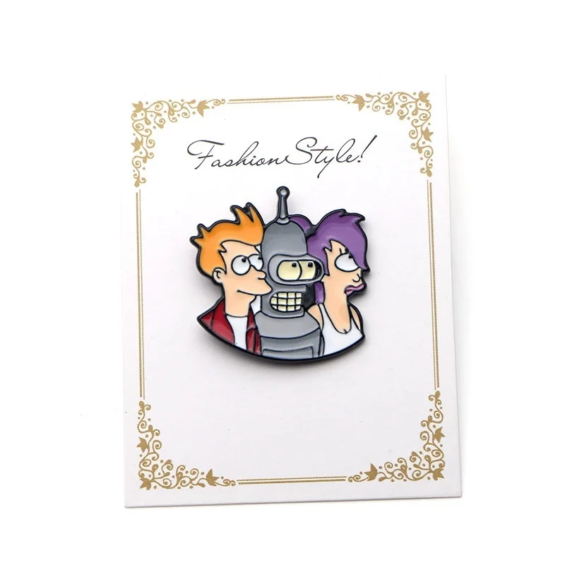 Futurama мультфильмы забавные металлические броши булавки сумки значки значок на рюкзак булавки для одежды Ювелирные изделия подарок M2759
