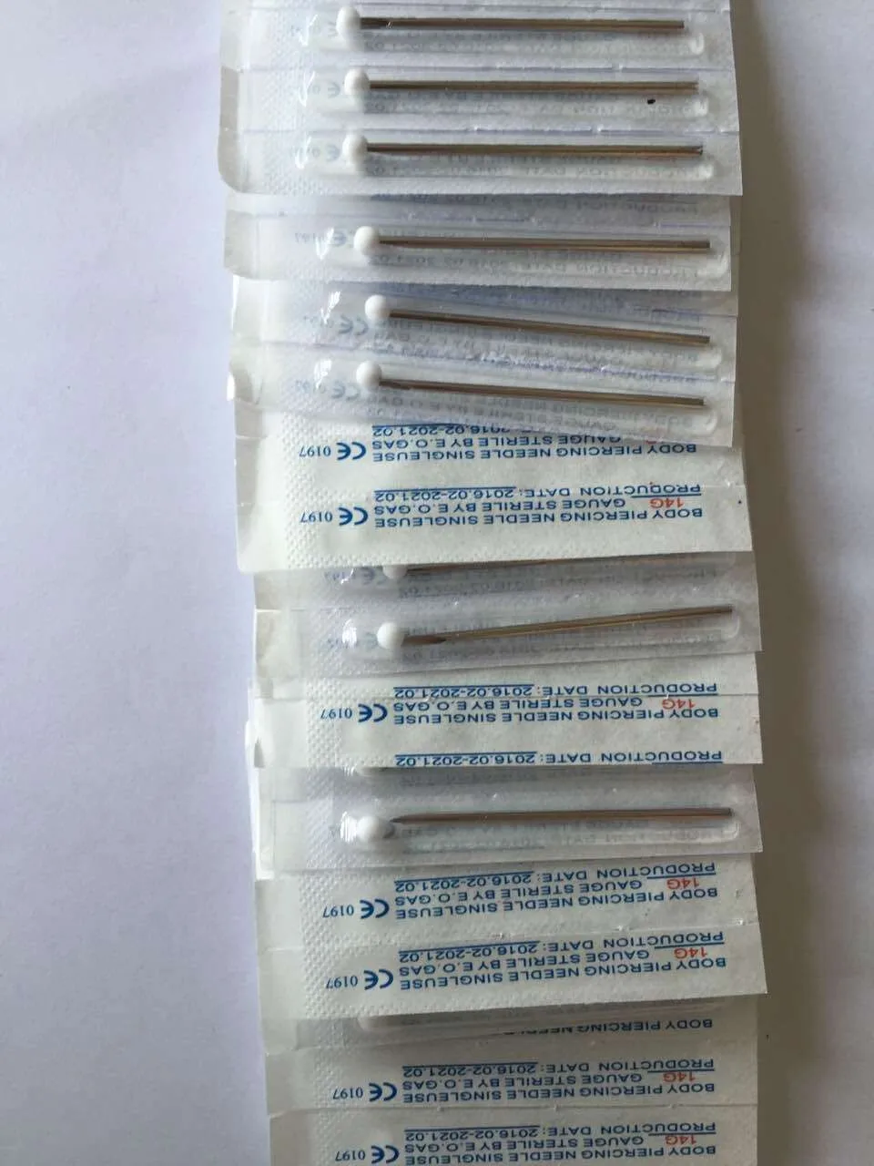 100 шт. стерильные иглы для пирсинга 8 г | Красота и здоровье