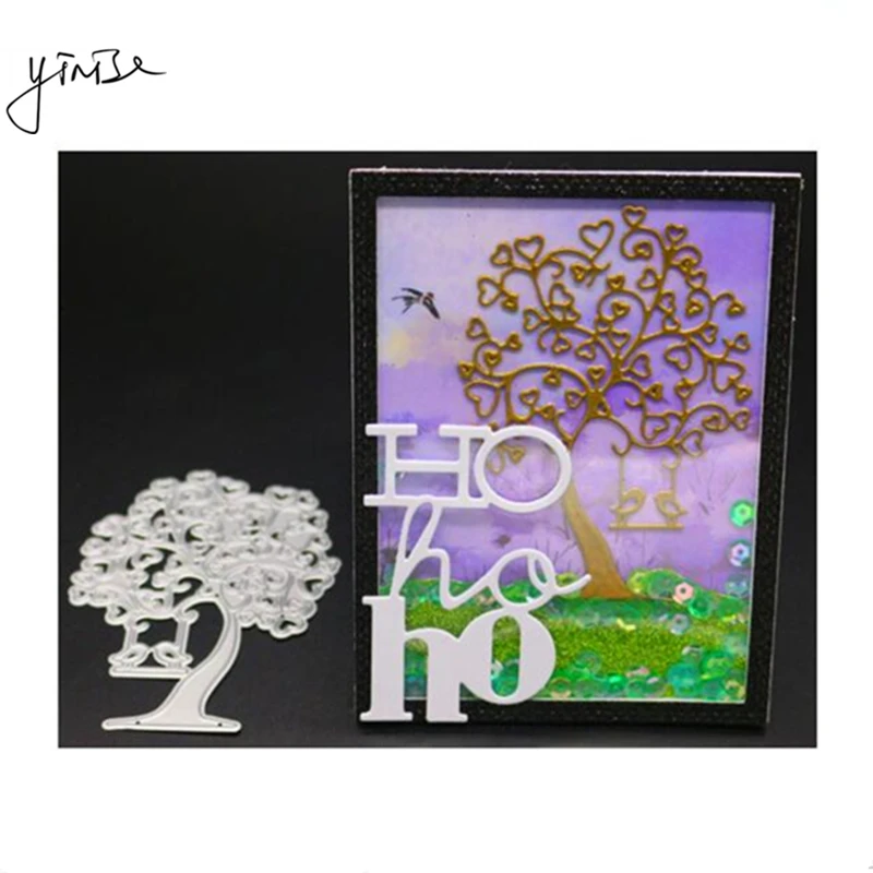 

YINISE CUT Metal Cutting Dies For Scrapbooking Stencils Scrapbook LOVE TREE DIY Album Cards Decoration Embossing Die Cuts Cutter