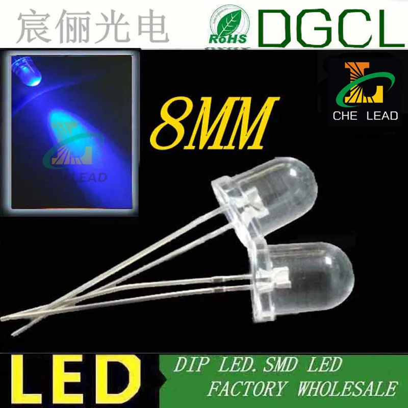 Круглый светодиодный Диод DIP 8 мм желтый цвет 2 0 5 нм 100 в шт. бесплатная доставка|led