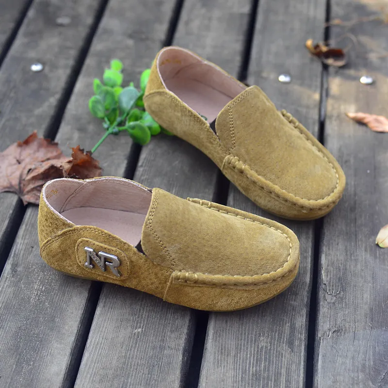 кожа Мальчиков Повседневная Обувь Детские кроссовки Дети Горох обувьТапки