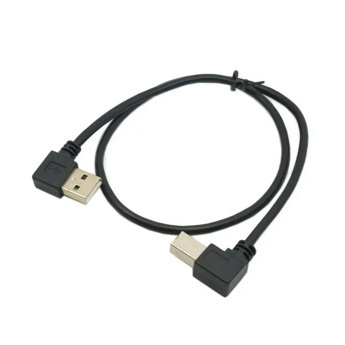 Правый и левый угол USB 2 0 A папа на B Тип BM сканер для принтера под прямым углом 90