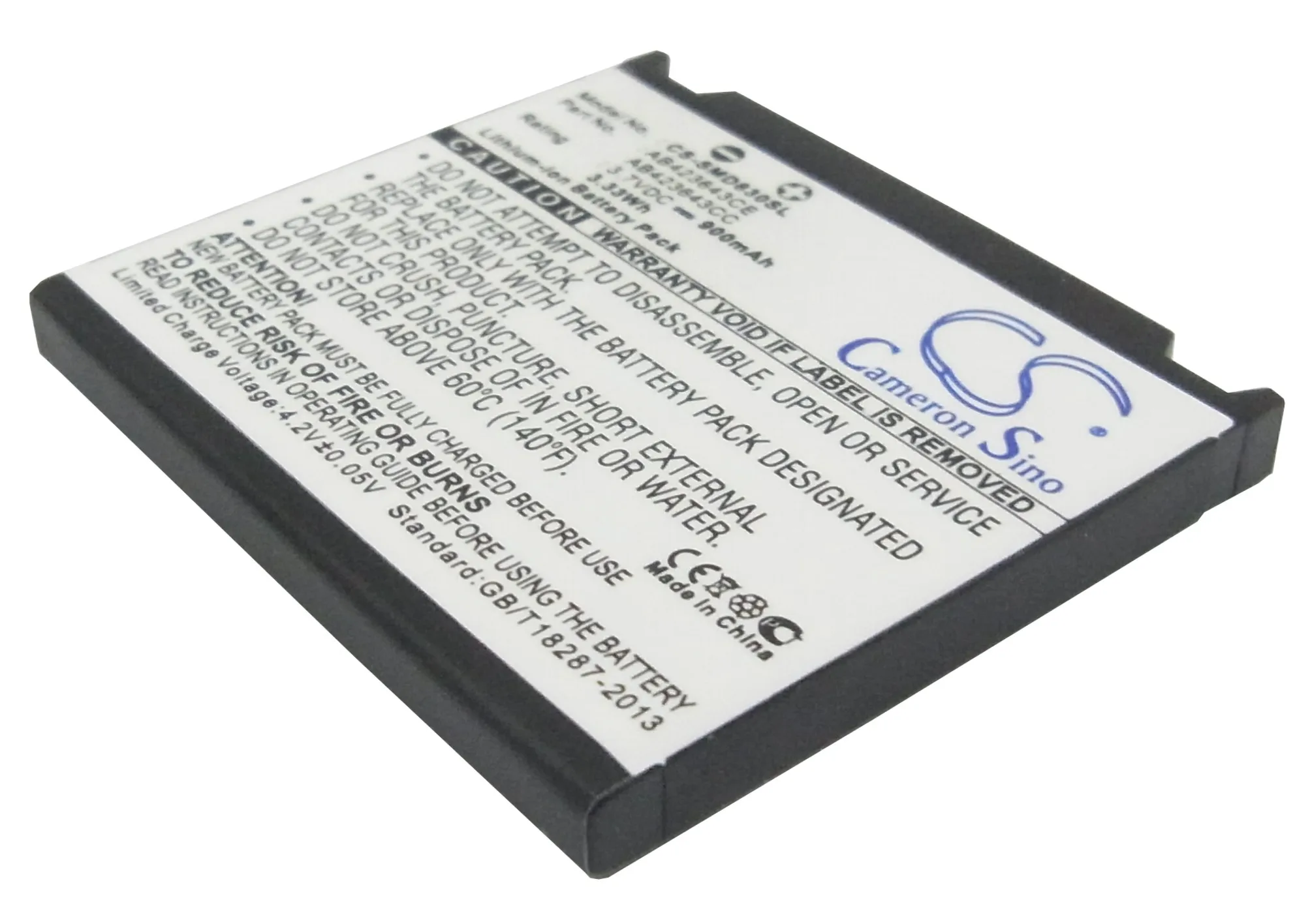 Аккумулятор Cameron Sino 900 мАч SCBAB1 AB423643CE для Samsung D830 D838 E848 U608 X820 X828 SoftBank 705SC 707SC 709SC