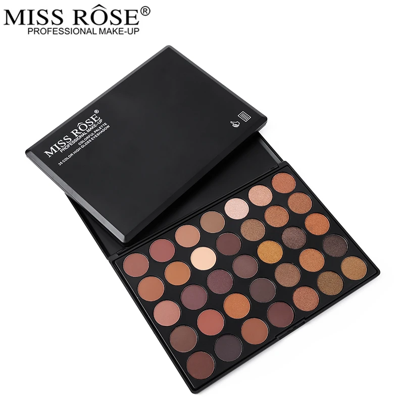 Miss Rose 35 цветов матовые глянцевые тени для век Палитра мерцающие тени для век макияж Палитра
