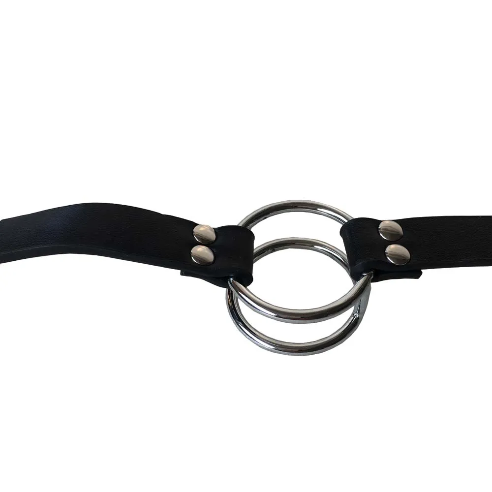 Сплав кожаный хвост двойной круг тип бабочки вилка. SM стимулирует игрушки