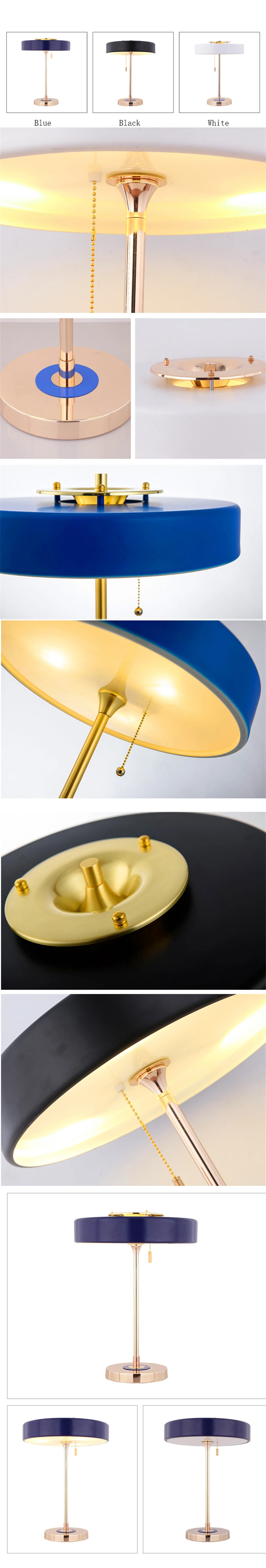 Американский светодиодный светильник для гостиной, ретро светильник, настольный светильник с покрытием из Золотого Металла, светодиодный светильник