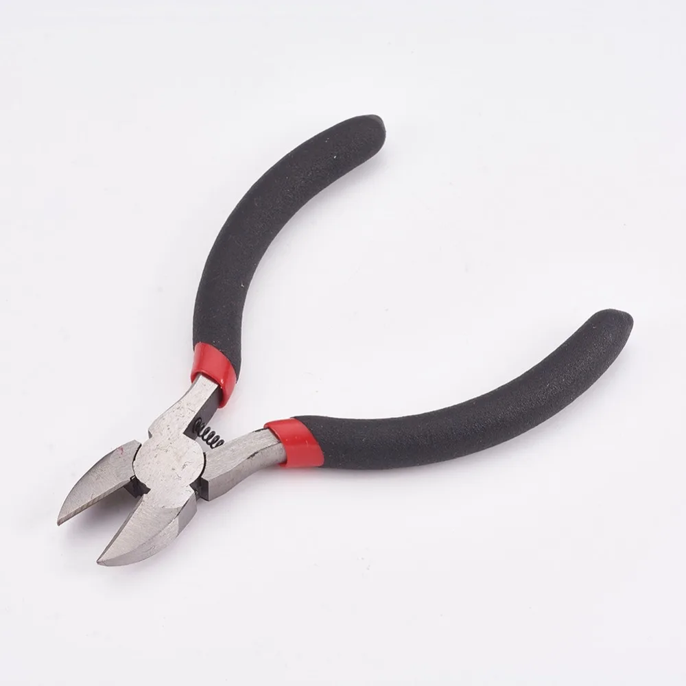 

1pc Black Carbon Steel Jewelry Pliers Needle Nose Pliers Side Cutting Pliers Round Nose Pliers Polishing Stainless Steel Color