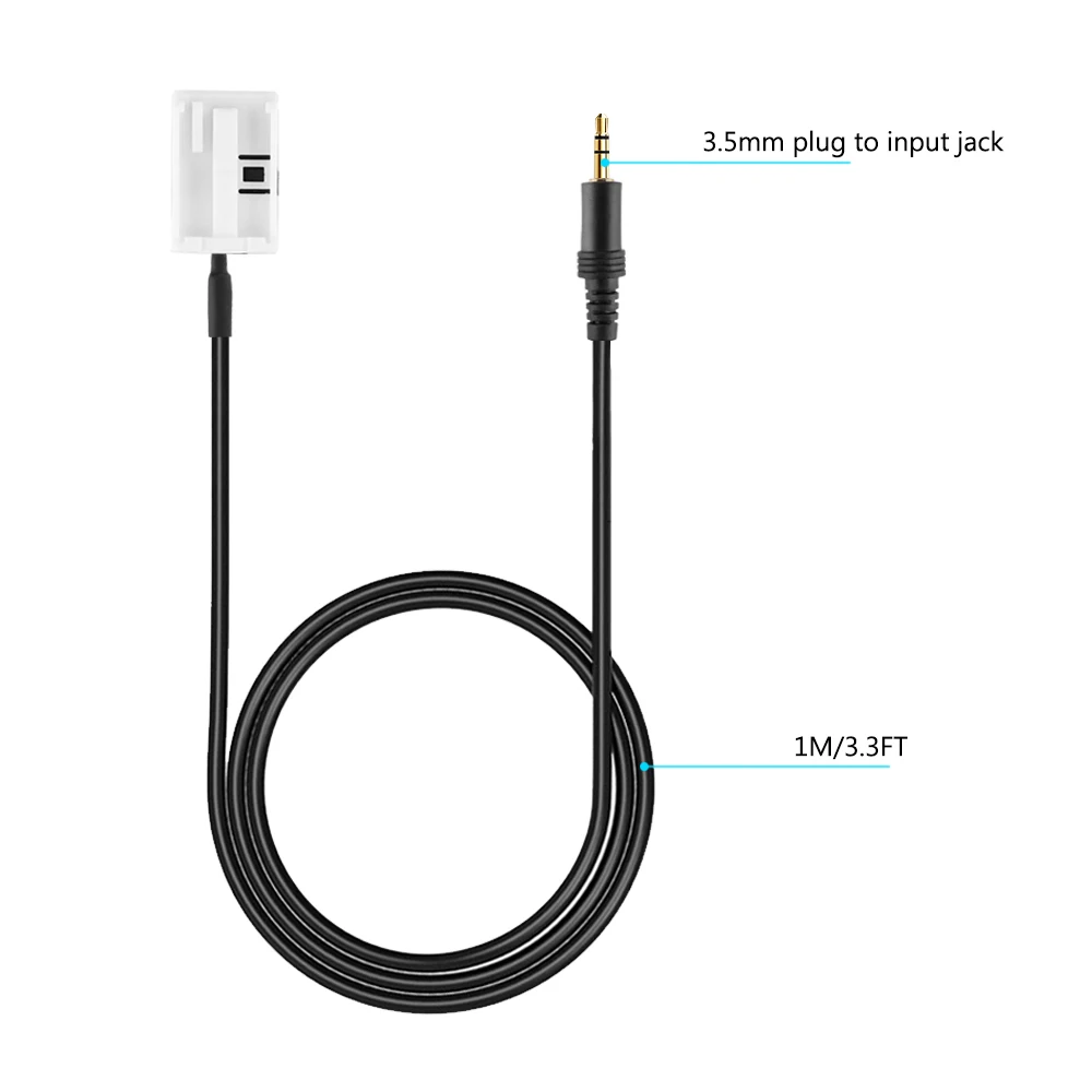 Автомобильный аудиокабель с разъемом 3 5 мм AUX CD для Peugeot 307 308 407 408 507 Citroen C2 C5 Sega