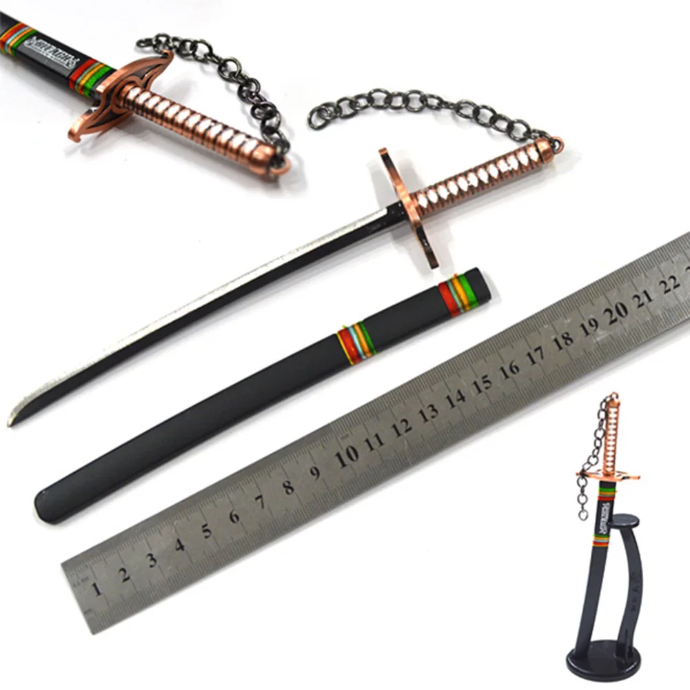 Ulquiorra cifer ELBCOS Bleach Ichigo Renji Aizen Ichimaru Gin Hitsugaya Ulquiorra Byakuya Rukia 22 см/8,7 ''Меч Модель игрушки настольные украшения - Цвет: Ulquiorra cifer