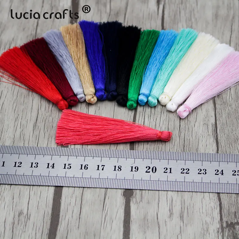 Lucia crafts 65 мм разные цвета на выбор вискозные кисточки серьги цепочка на свитер аксессуары DIY материалы 5 шт. I0102