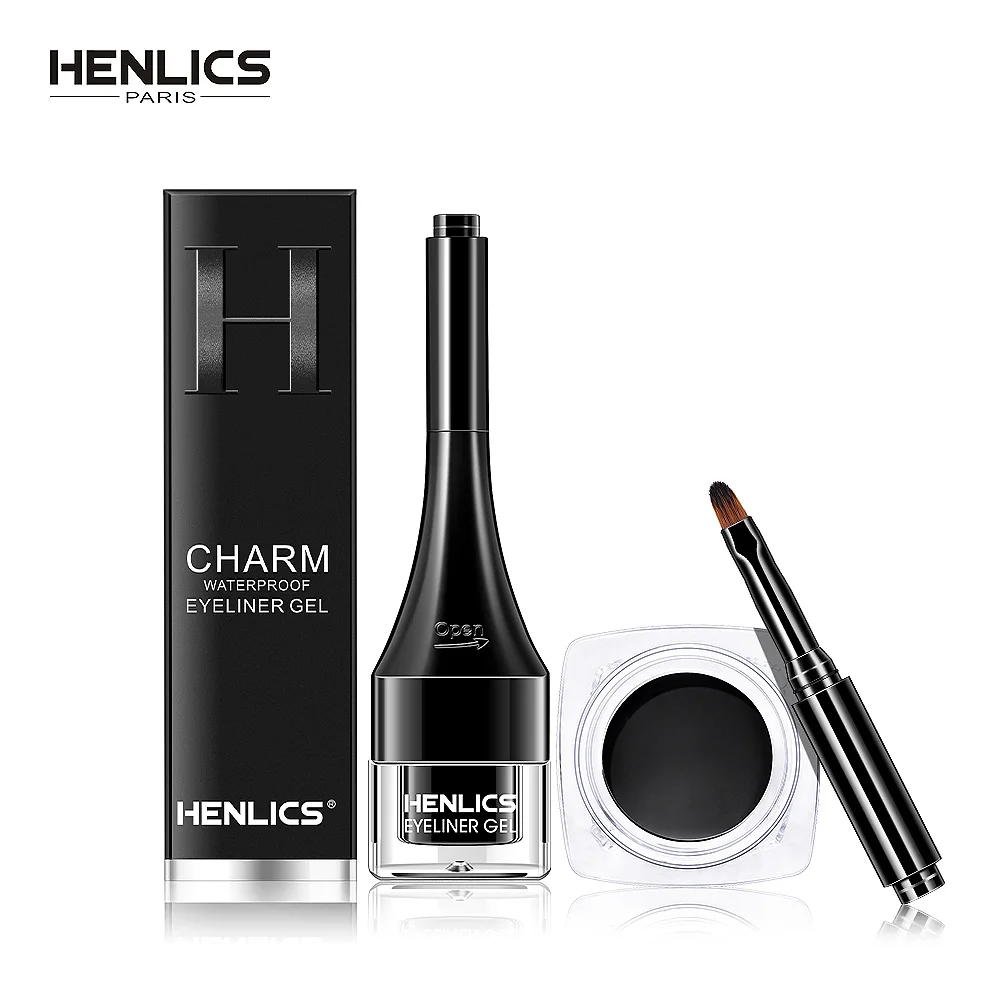 HENLICS Очаровательный водостойкий гель для глаз Eyeliner с макияжем Кисть Долговечный
