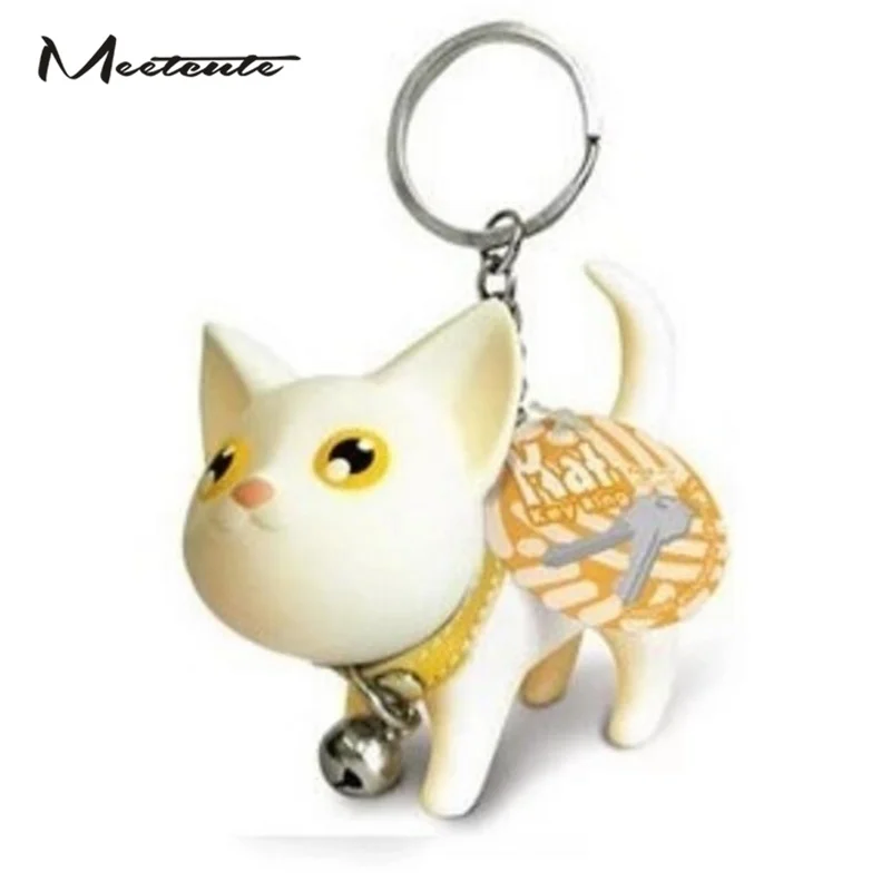 Meetcute милые Мультяшные куклы 3D кошка Кейт брелок для ключей женский автомобиля