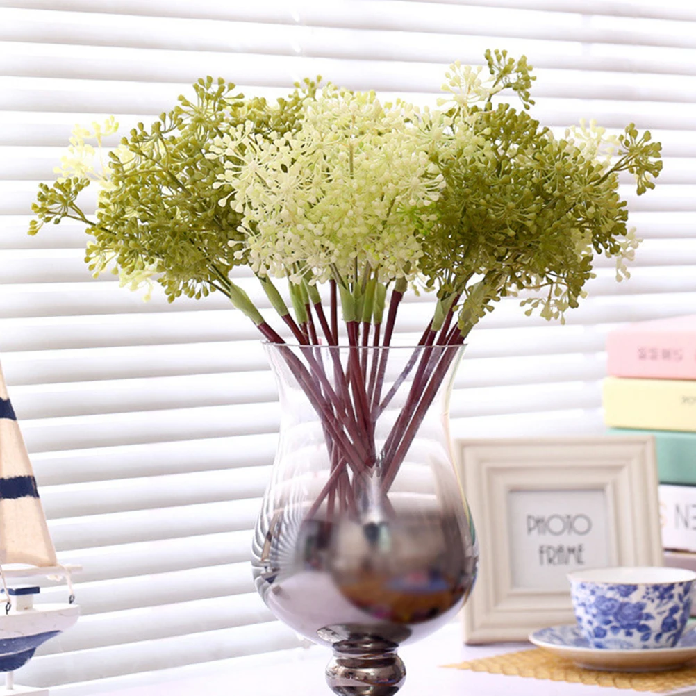 4 шт. Искусственные цветы Пластиковые поддельные букет один стебель с 3 крошки для