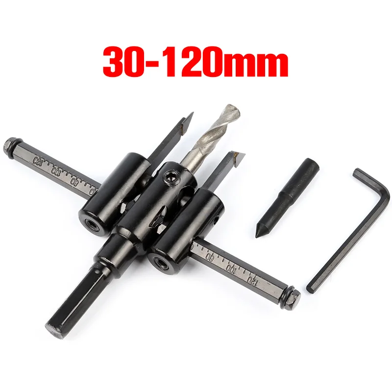 Adjustable Wood Drywall Circle Hole Drill Cutter Bit Saw Use 30-120mm | Инструменты