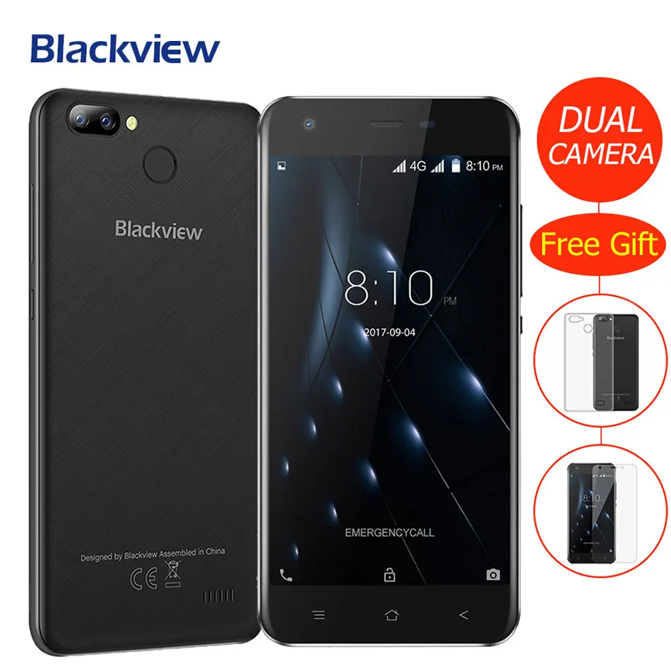 Blackview A7 Pro смартфон с 5-дюймовым дисплеем четырёхъядерным процессором MT6737 ОЗУ 2 Гб