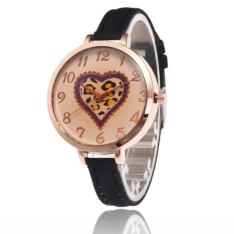 Relojes Mujer 2017 модный бренд сердце Кварцевые часы Женские Relogio Feminino женские кожаные