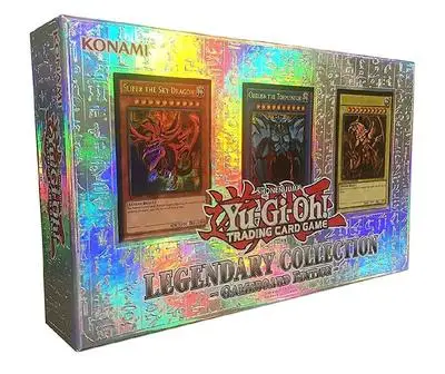 Светло-серый YU GI OH US и Европа Европейский выпуск LC01 три волшебных Бога Подарочная коробка коллекция карт для мальчиков и девочек игрушки подарки - Цвет: Светло-серый