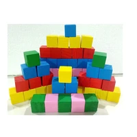 20pcsset colorful wooden stacking up building blocks square cubes baby kids stacking stack up learning education toys