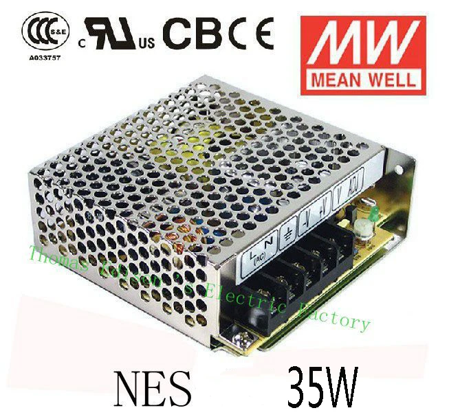 Оригинал MEAN WELL блок питания ac к dc питание 35 Вт 5 В 7A 12 3A MEANWELL|5v 7a|power suplyac to |