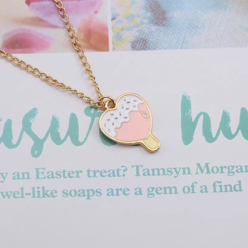 Ожерелье женское с эмалью милая подвеска брелок в форме сердца самолёт массивное