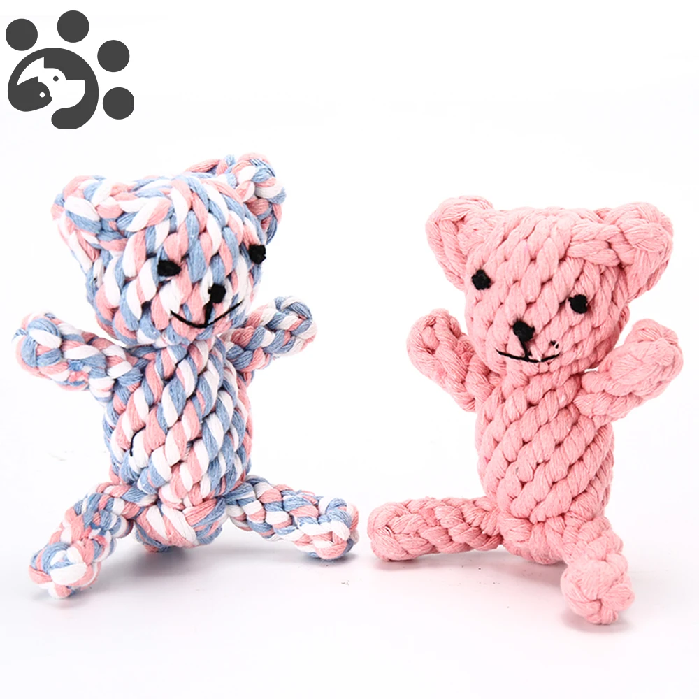 Игрушки для собак жевательная игрушка в форме милого медведя прочная веревка с