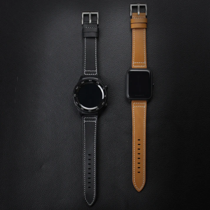 

Ремешок для наручных часов Huami Amazfit, браслет из натуральной кожи для Huawei Watch 2 Sport Classic Huami, 20 мм