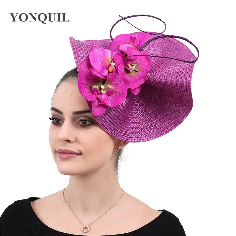 Yellow Cocktail Church Fascinators Accessories Morning Glory Decoration Hair Clip Ladies Headwear Hairpin Black Party Headpieces |