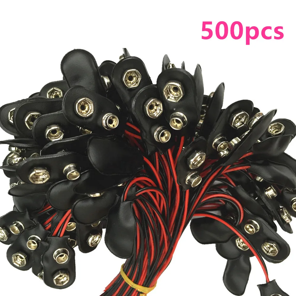 Wholesale 500pcs style I 9V battery snap connector with UL1007 150mm wires black leather case copper button Free shipping
Wholesale 500pcs style I 9V battery snap connector with UL1007 150mm wires black leather case copper button Free shipping